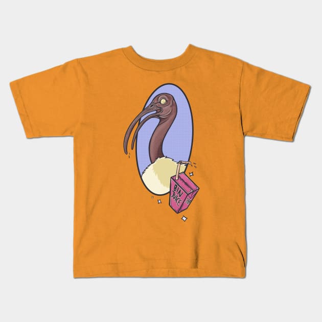 Bin Chicken - Urban Legends (Black Headed Ibis) Kids T-Shirt by MonoMano